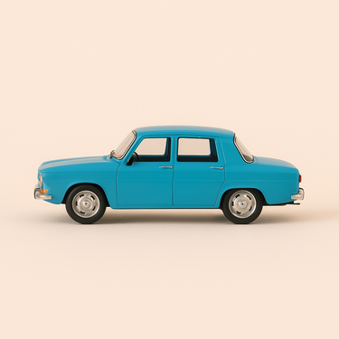 Photo professionnelle de la voiture miniature Renault 10 Bleue Claire De 1966 - Image clean haute qualité