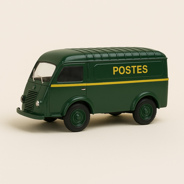 Photo professionnelle de la voiture miniature Renault 1000 Kg Vert Fonce La Poste Ptt Collection Les Petits Utilitaires - Image clean haute qualité