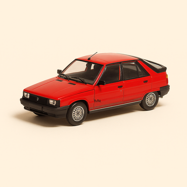 Photo professionnelle de la voiture miniature Renault 11 Turbo Rouge De 1986 - Image clean haute qualité