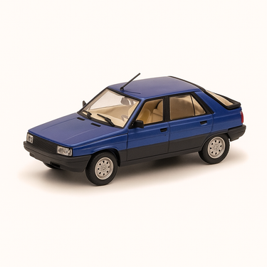 Photo professionnelle de la voiture miniature Renault 11 Txe Bleue De 1983 - Image clean haute qualité