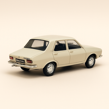 Photo professionnelle de la voiture miniature Renault 12 Tl Beige De 1970 - Image clean haute qualité