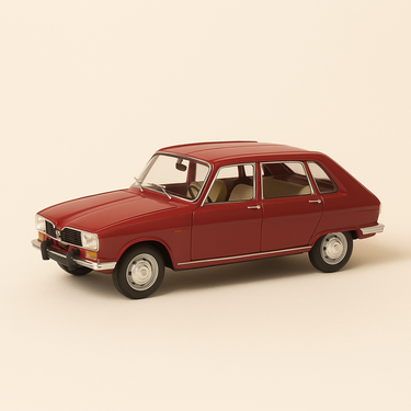 Photo professionnelle de la voiture miniature Renault 16 Rouge Foncee De 1965 Echelle 1 24Eme - Image clean haute qualité