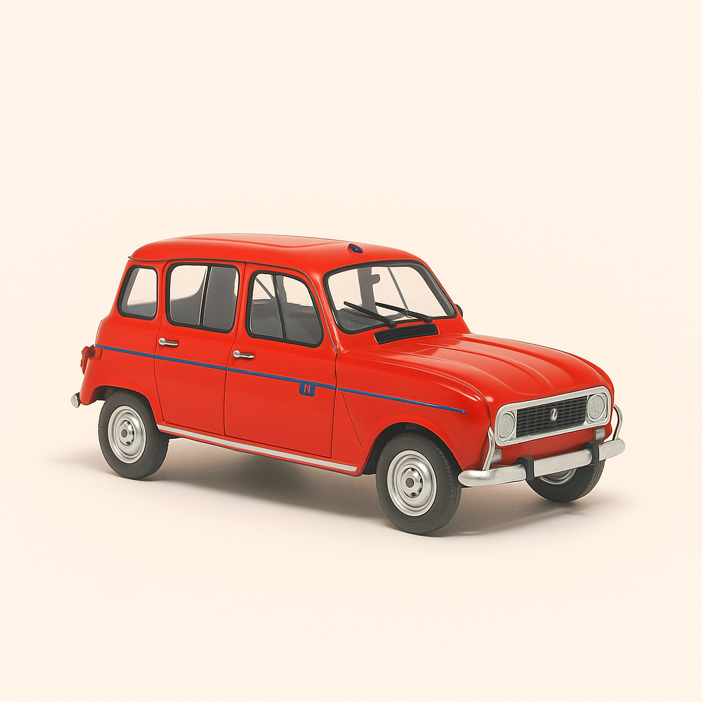Renault 4 carte jeune rouge