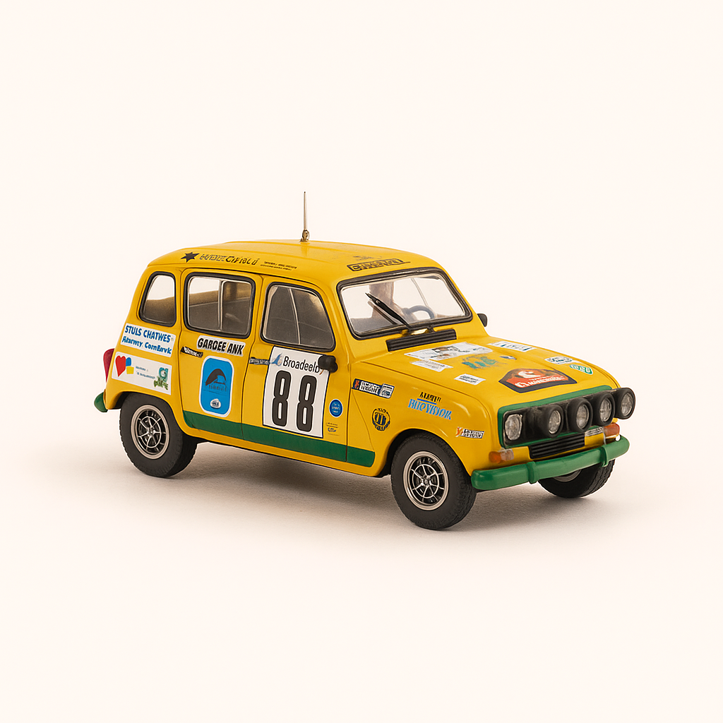Renault 4 groupe A Jacky Cesbron rallye de Monté-Carlo jaune