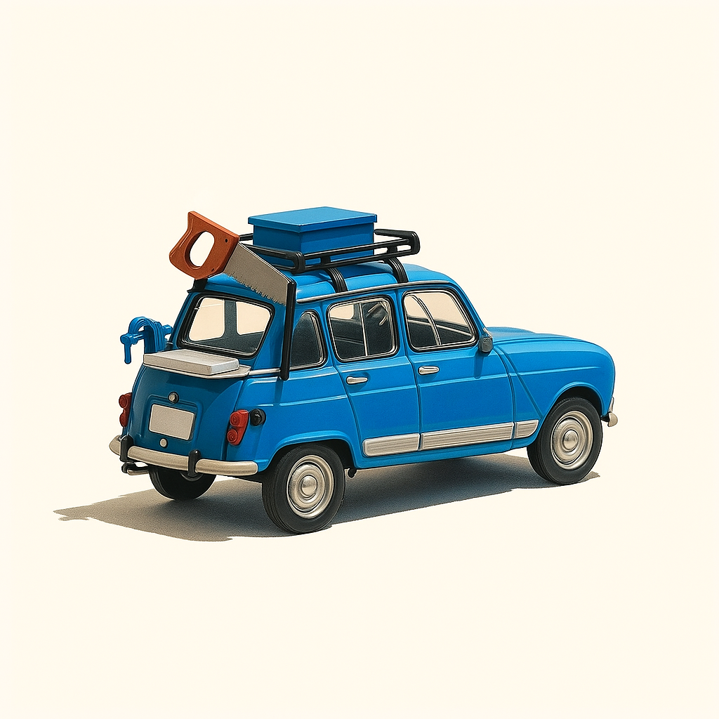 Renault 4 GTL blu grinder