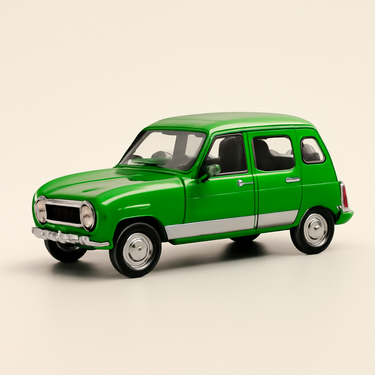 Photo professionnelle de la voiture miniature Renault 4 Gtl Verte De 1989 - Image clean haute qualité