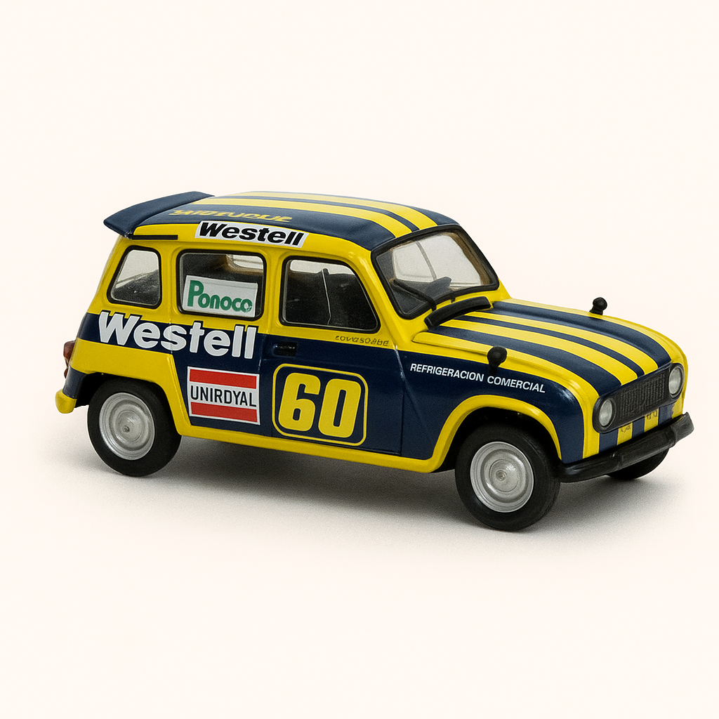 Renault 4 Peter Goldringgelb und schwarze Streifen