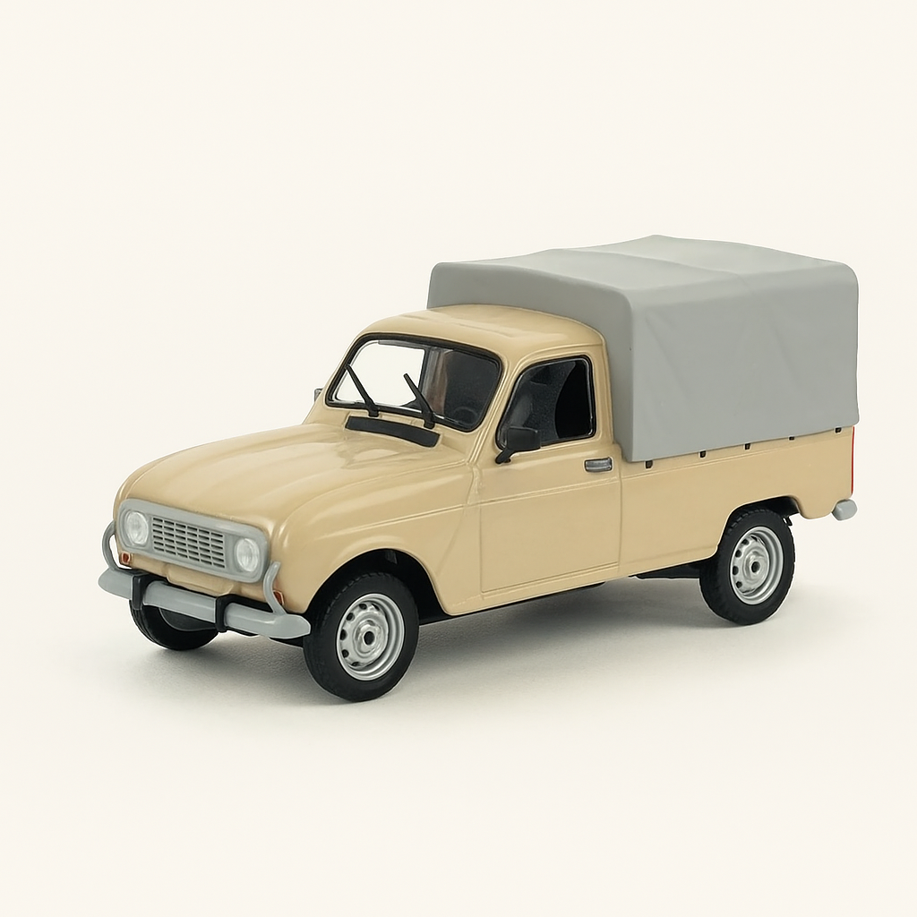 Renault 4 pick-up beige con lona gris de 1983