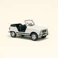 Photo professionnelle de la voiture miniature Renault 4 Plein Air - Image clean haute qualité