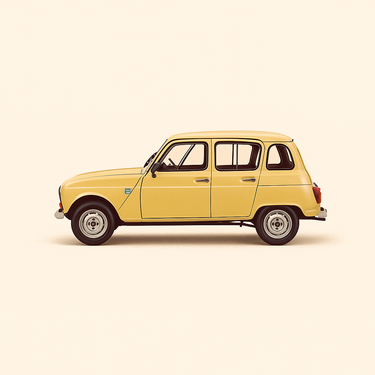 Photo professionnelle de la voiture miniature Renault 4 Tl Beige Fonce De 1991 Carte Jeunes - Image clean haute qualité