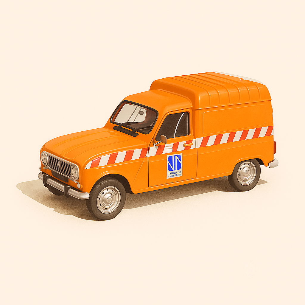 Renault 4F6 orange Autobunnsservice