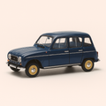 Photo professionnelle de la voiture miniature Renault 4L Bleue - Image clean haute qualité