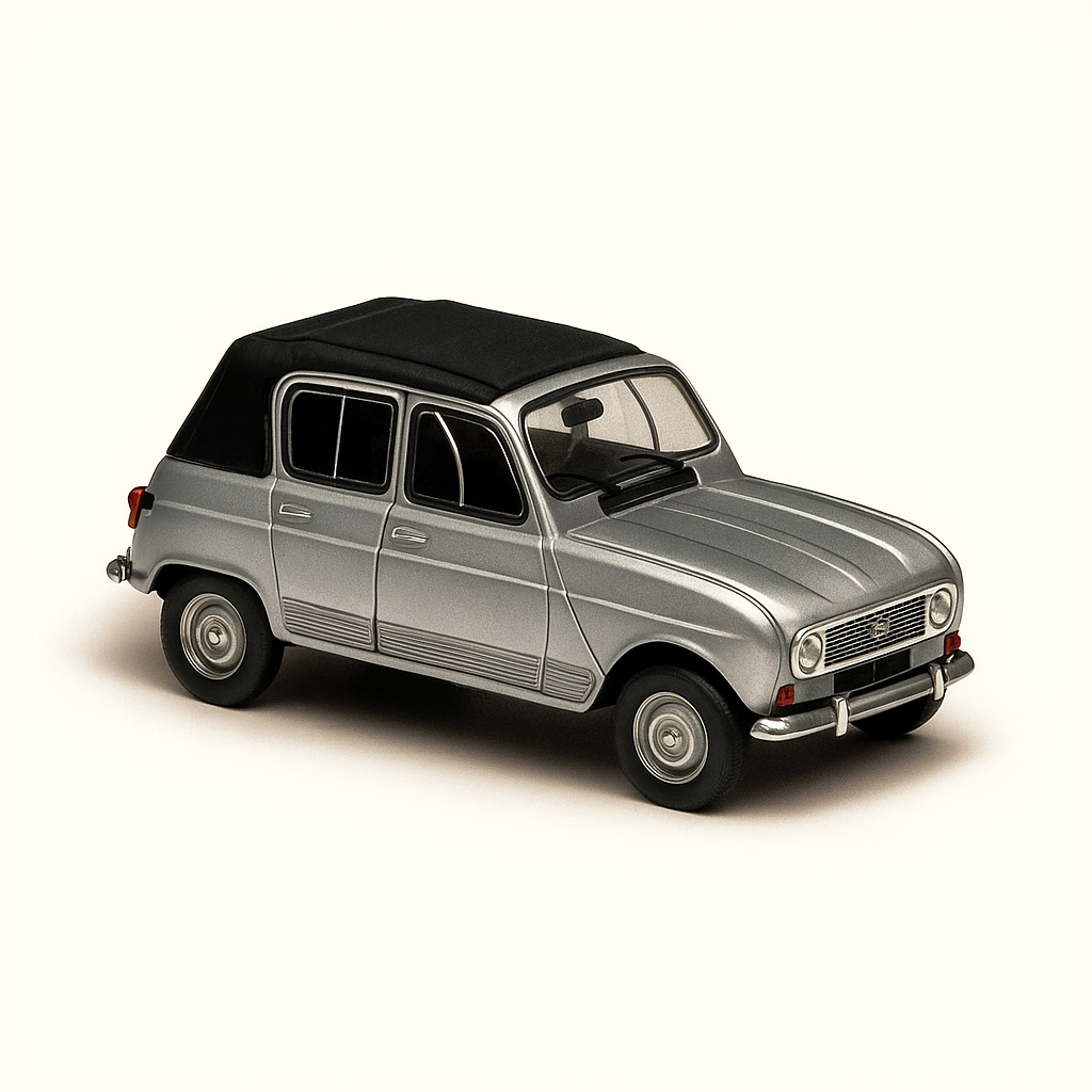 Renault 4L Cabriolet Heuliez gro mat schwaarzem Daach