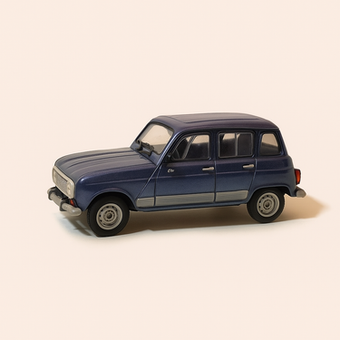Photo professionnelle de la voiture miniature Renault 4L Gtl Clap Bleue De 1987 - Image clean haute qualité