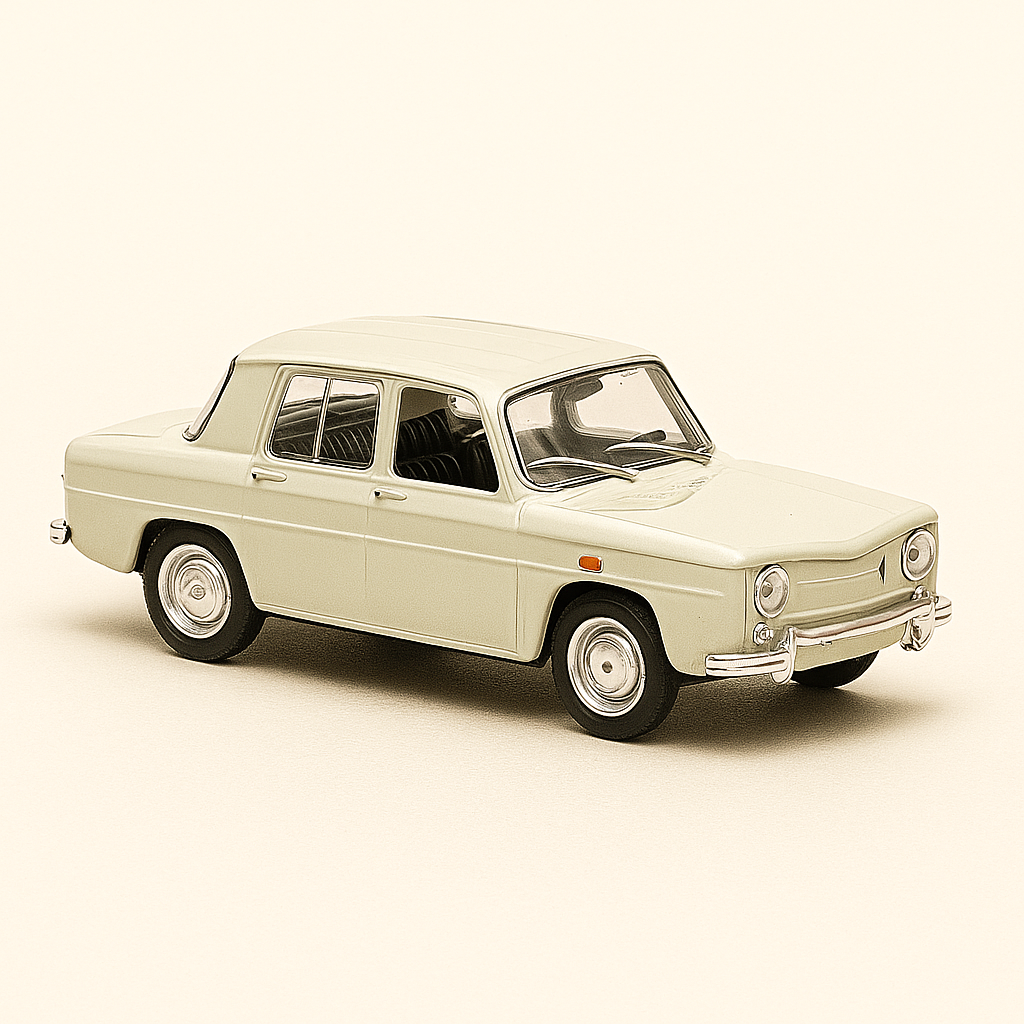 Renault 8 blanc cassé de 1964