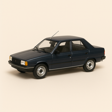 Photo professionnelle de la voiture miniature Renault 9 Gtl Bleue Foncee De 1985 - Image clean haute qualité