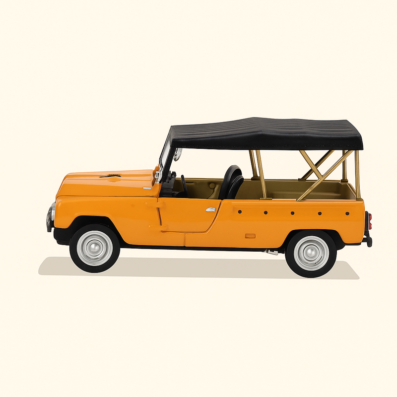 Auto da corsa arancione Renault ACL Rodeo del 1971