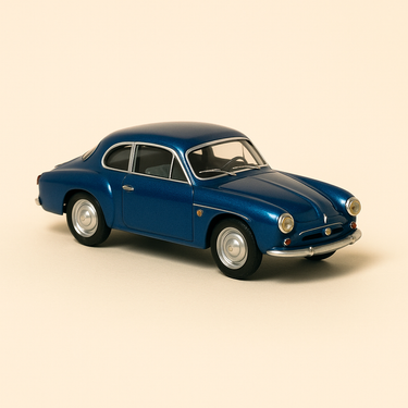 Photo professionnelle de la voiture miniature Renault Alpine A106 Bleue Coffret - Image clean haute qualité