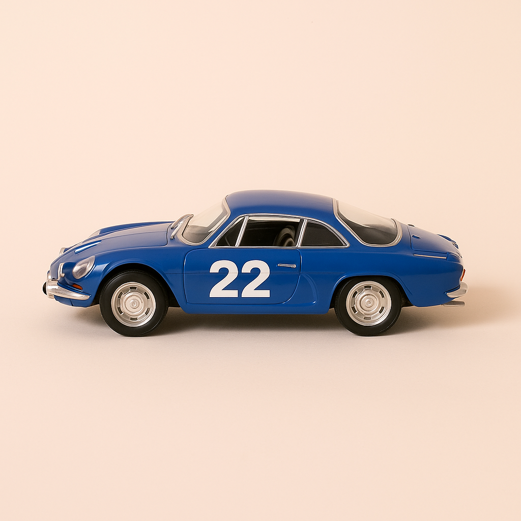 Renault Alpine A110 AGACI azul rally de 1963 (número 22)