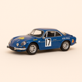 Photo professionnelle de la voiture miniature Renault Alpine A110 Rallye Lyon Charbonnieres De 1970 Numero 17 - Image clean haute qualité