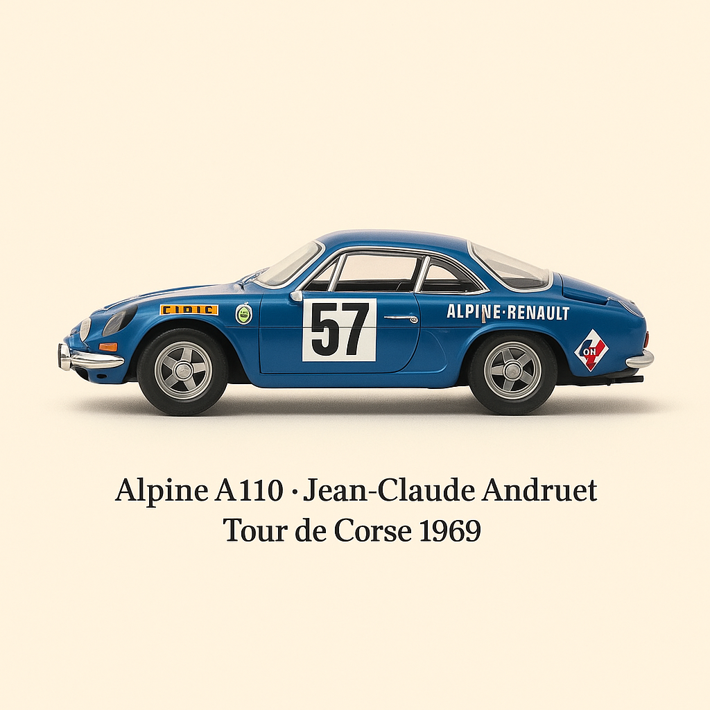 Renault Alpine A110 Tour de Corse 1969 (número 57) Jean-Claude Andruet