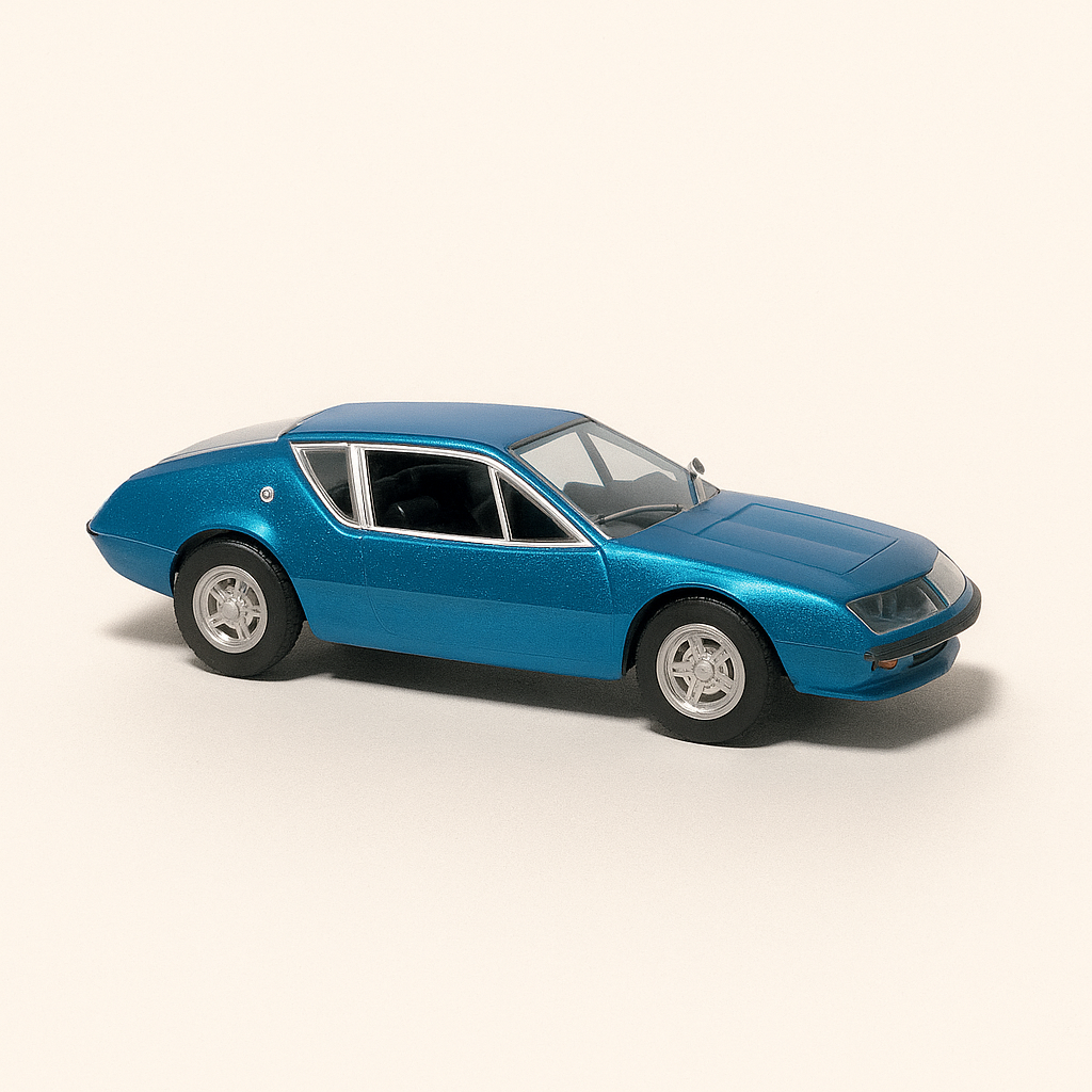 Renault Alpine A310 bleue de 1972 (échelle 1/24ème)