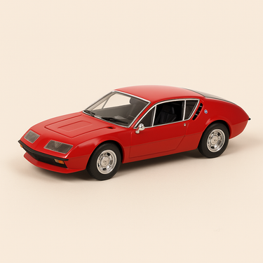 Photo professionnelle de la voiture miniature Renault Alpine A310 Rouge De 1972 - Image clean haute qualité