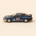 Photo professionnelle de la voiture miniature Renault Alpine V6 Gt Turbo Europa Cup Bleue De 1985 Numero 85 - Image clean haute qualité