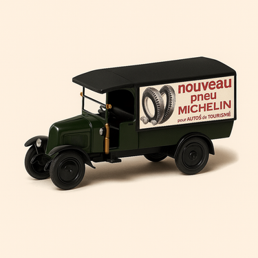 Photo professionnelle de la voiture miniature Renault Camion Bache De 1925 Michelin - Image clean haute qualité