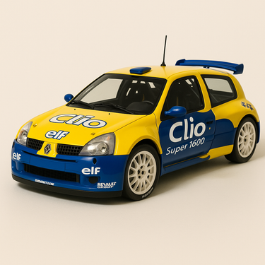 Photo professionnelle de la voiture miniature Renault Clio Super 1600 Coffret Collector Avec 3 Voitures - Image clean haute qualité