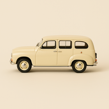 Photo professionnelle de la voiture miniature Renault Colorale Prairie Creme De 1952 - Image clean haute qualité