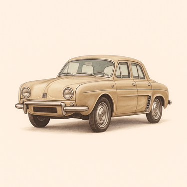 Photo professionnelle de la voiture miniature Renault Dauphine Marron Coffret Anniversaire Pour Les 50 Ans De La Dauphine - Image clean haute qualité
