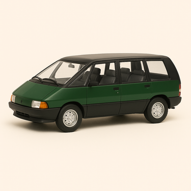 Photo professionnelle de la voiture miniature Renault Espace 1 Vert De 1984 - Image clean haute qualité