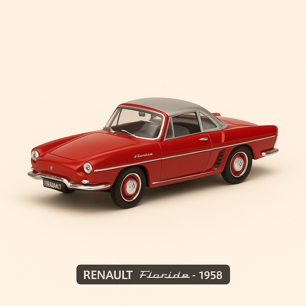 1958 roude Renault Floride (rechteckeg Boxset)