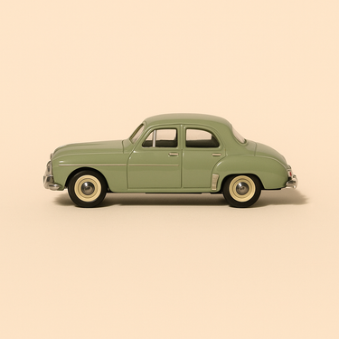 Photo professionnelle de la voiture miniature Renault Fregate Amiral Verte Boite En Carton - Image clean haute qualité