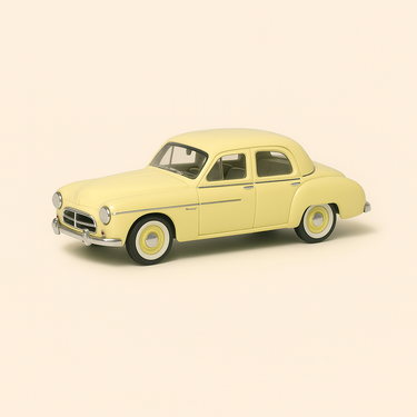 Photo professionnelle de la voiture miniature Renault Fregate Amirale Jaune Pale De 1953 Compagnie Europeenne Des Collectionneurs - Image clean haute qualité