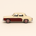 Photo professionnelle de la voiture miniature Renault Fregate Bordeaux Et Creme De 1959 - Image clean haute qualité
