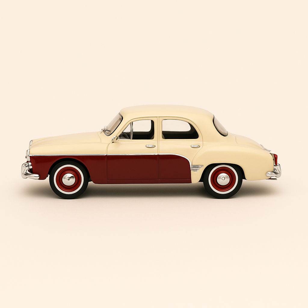 Renault Frégate de 1959 en burdeos y crema