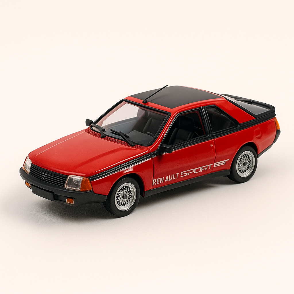 1983 Renault Fuego Turbo a rout mat schwaarzem Daach
