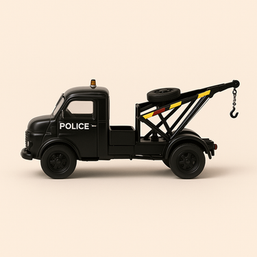 Photo professionnelle de la voiture miniature Renault Galion Depanneuse Noire De La Prefecture De Police - Image clean haute qualité