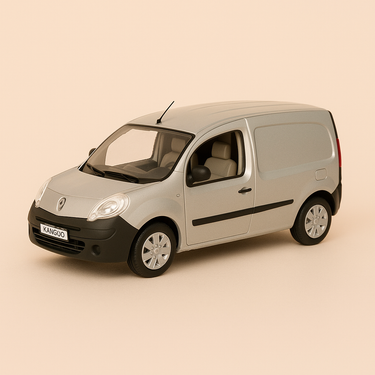 Photo professionnelle de la voiture miniature Renault Kangoo Express Grise Boite Rectangle - Image clean haute qualité