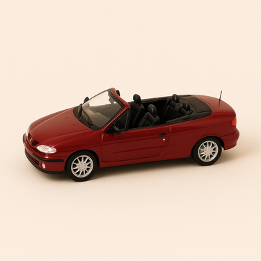 Photo professionnelle de la voiture miniature Renault Megane Cabriolet Bordeaux De 1999 - Image clean haute qualité