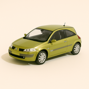 Photo professionnelle de la voiture miniature Renault Megane Coupe Sport Dynamique 2 0 16 V Verte - Image clean haute qualité