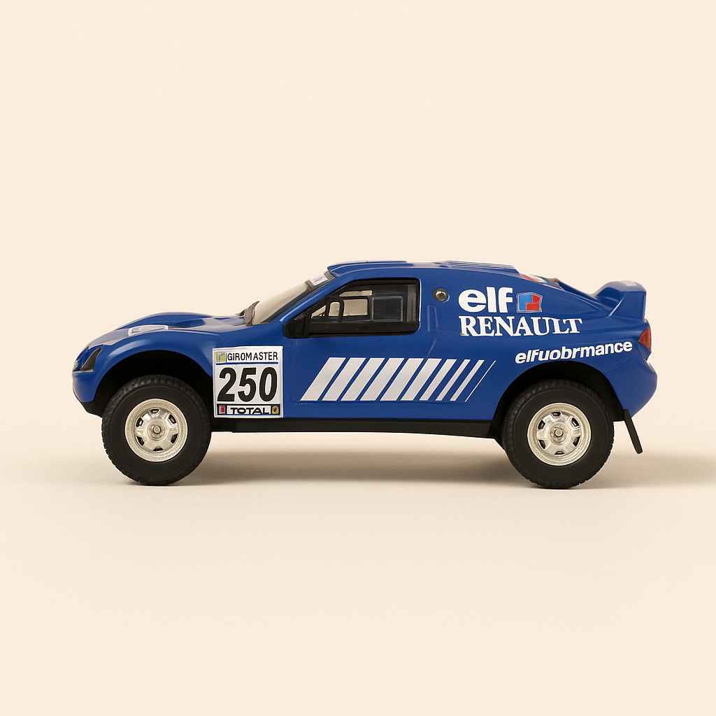 Renault Mégane Schlesser bleue (rallye Paris - Dakar - Le Caire de 2000) sous blister