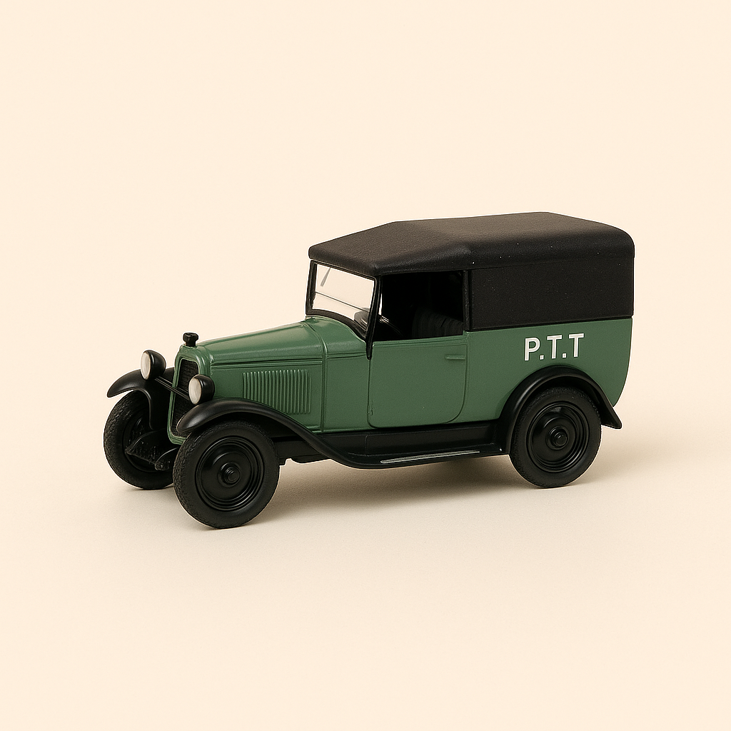 Ciemnozielony Renault NN z czarną maską z 1927 roku, La Poste - PTT