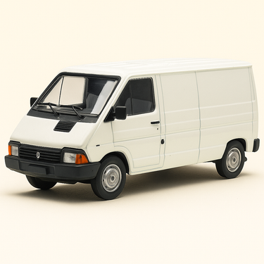 Photo professionnelle de la voiture miniature Renault Trafic Blanc De 1986 - Image clean haute qualité