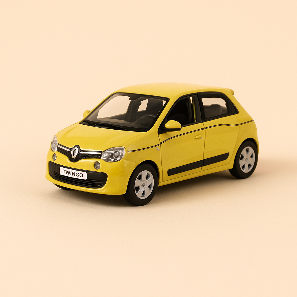 Renault Twingo jaune (boite carrée)
