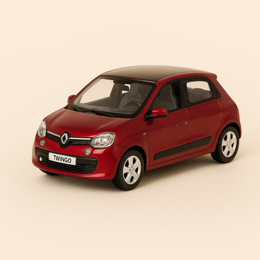 Photo professionnelle de la voiture miniature Renault Twingo Rouge Foncee Boite Carree - Image clean haute qualité
