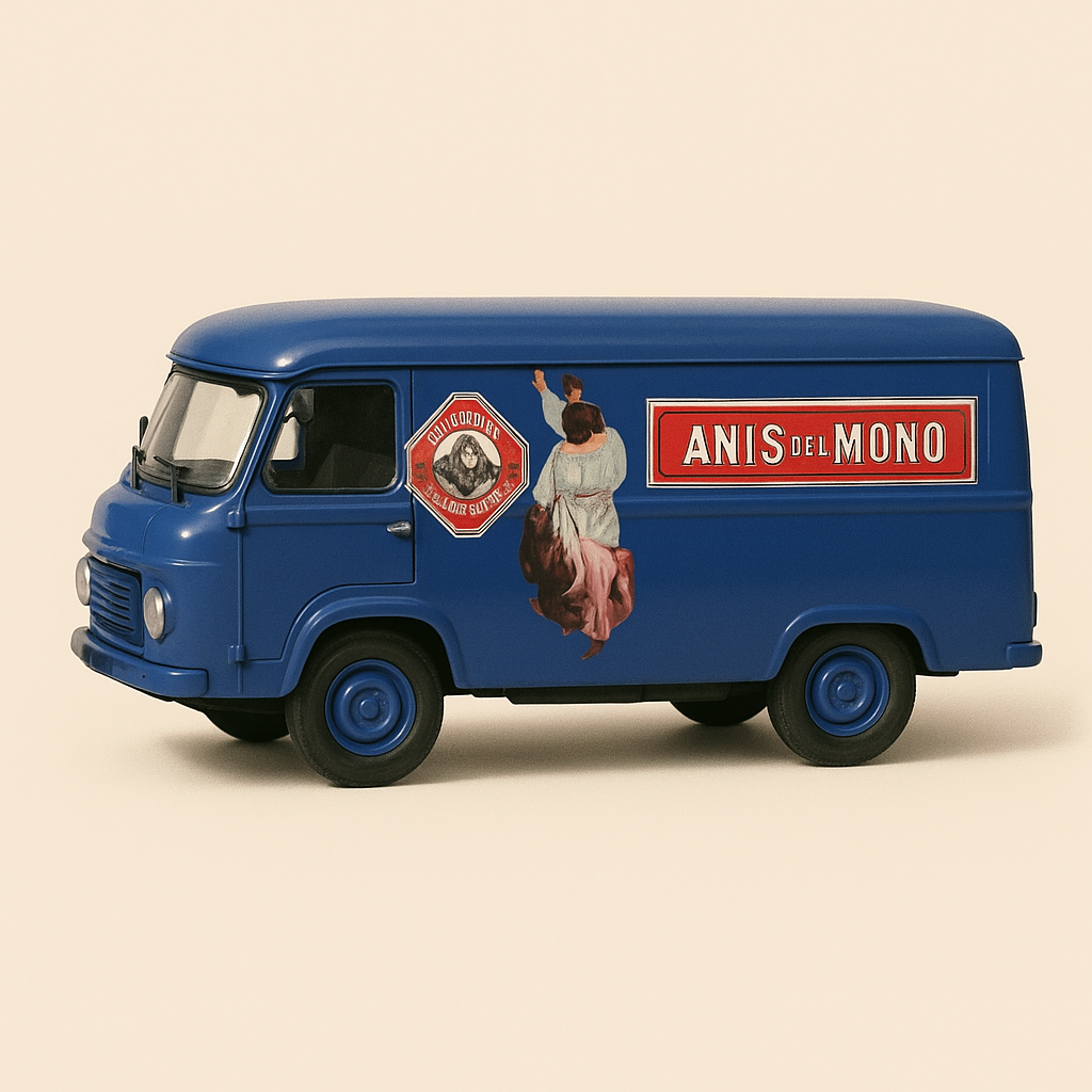 Saviem SG2 blue with ANIS DEL MONO advertising