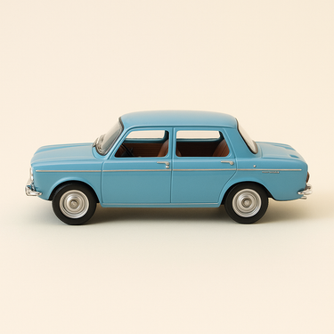 Photo professionnelle de la voiture miniature Simca 1000 Bleue De 1962 - Image clean haute qualité